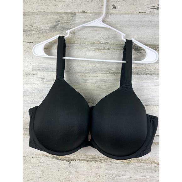 Cacique Women’s Plus 44DD Black Boost Plunge Bra Underwire NEW - Picture 1 of 7